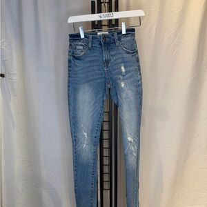 Insane Gene Women's‎ Distressed Blue Skinny Jeans